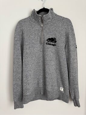 Roots Chicago Salt & Pepper Quarter-Zip Pullover